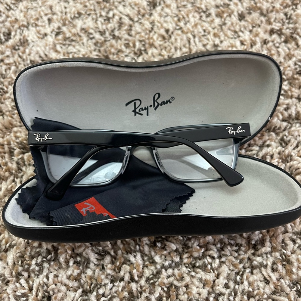 Ray-Ban style RB 5286 Black/clear  unisex Eyeglasses with Case
